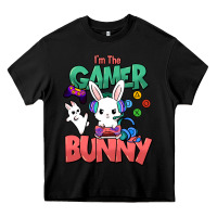 Black I'm the game Bunny Easter day Heavy Core Tee - HowdyJamesFarm