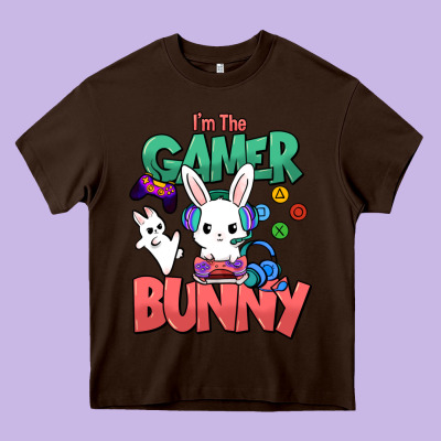 I'm The Game Bunny Easter Day Heavy Core Tee Designed By Howdyjamesfarm