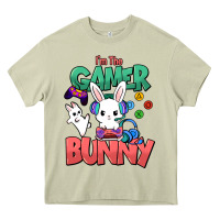 Mossy I'm the game Bunny Easter day Heavy Core Tee - HowdyJamesFarm