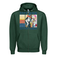 Sports Green stay wild gypsy child letter rainbow Zipper Hoodie - artisFamous