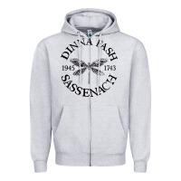 Heather Grey dinna fash sassenach Zipper Hoodie - artisFamous
