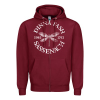Burgundy dinna fash sassenach Zipper Hoodie - artisFamous
