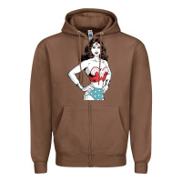 Chestnut wonder woman Zipper Hoodie - artisFamous