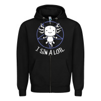 Black i sin a lotl hail satan pentagram Zipper Hoodie - artisFamous