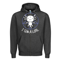 Charcoal Heather i sin a lotl hail satan pentagram Zipper Hoodie - artisFamous