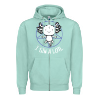 Seafoam i sin a lotl hail satan pentagram Zipper Hoodie - artisFamous