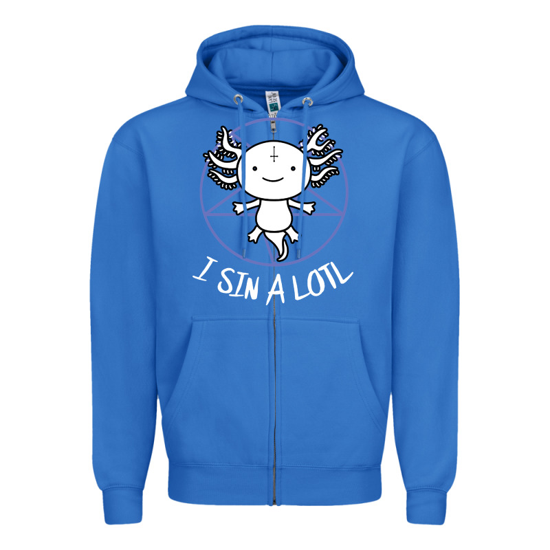 I Sin A Lotl Hail Satan Pentagram Zipper Hoodie by artisFamous | Teevron