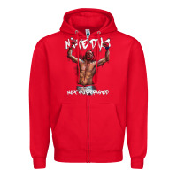 Red NATE DIAZ Zipper Hoodie - artisFamous