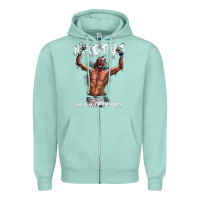 Seafoam NATE DIAZ Zipper Hoodie - artisFamous