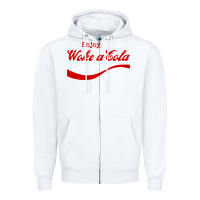 White enjoy woke a cola Zipper Hoodie - artisFamous