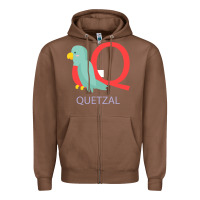 Chestnut Cute Quetzal Kid's Zipper Hoodie - artisFamous