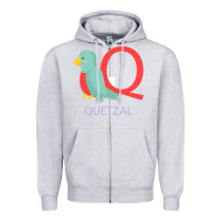 Heather Grey Cute Quetzal Kid's Zipper Hoodie - artisFamous