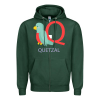 Sports Green Cute Quetzal Kid's Zipper Hoodie - artisFamous