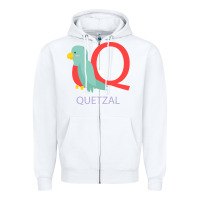 White Cute Quetzal Kid's Zipper Hoodie - artisFamous