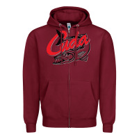Burgundy bara cuda Zipper Hoodie - artisFamous