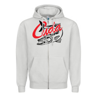 Dove Grey bara cuda Zipper Hoodie - artisFamous