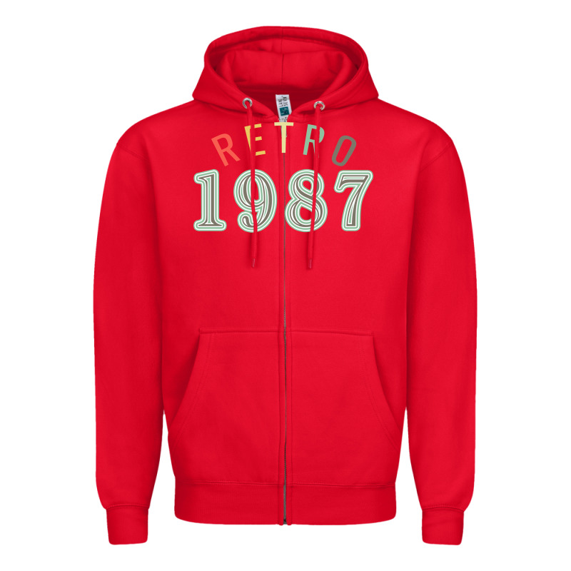 Retro 1987 Zipper Hoodie by artisFamous | Teevron