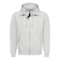 Dove Grey unicorn Zipper Hoodie - artisFamous