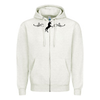 Oatmeal Heather unicorn Zipper Hoodie - artisFamous