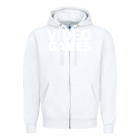 White video games Zipper Hoodie - artisFamous