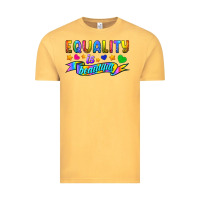 Vintage Mustard Equality Is Beautiful Vintage Tee - BundleAndBundleShop