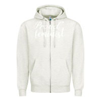 Oatmeal Heather Proud feminist Zipper Hoodie - artisFamous