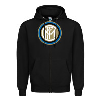 Black Inter Zipper Hoodie - artisFamous