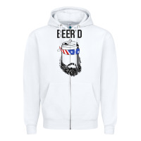 White beer'd funny Zipper Hoodie - artisFamous