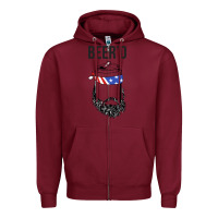 Burgundy beer'd funny Zipper Hoodie - artisFamous