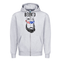 Heather Grey beer'd funny Zipper Hoodie - artisFamous