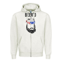 Oatmeal Heather beer'd funny Zipper Hoodie - artisFamous