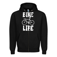 Black bike life Zipper Hoodie - artisFamous