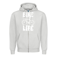Dove Grey bike life Zipper Hoodie - artisFamous