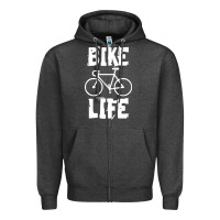 Charcoal Heather bike life Zipper Hoodie - artisFamous
