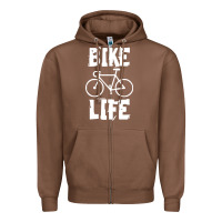 Chestnut bike life Zipper Hoodie - artisFamous