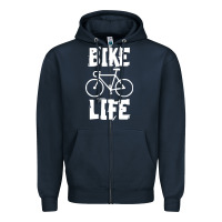 Navy bike life Zipper Hoodie - artisFamous