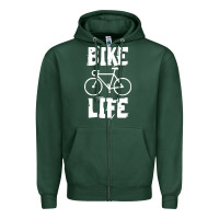 Sports Green bike life Zipper Hoodie - artisFamous