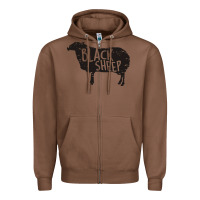 Chestnut black sheep silhouette Zipper Hoodie - artisFamous