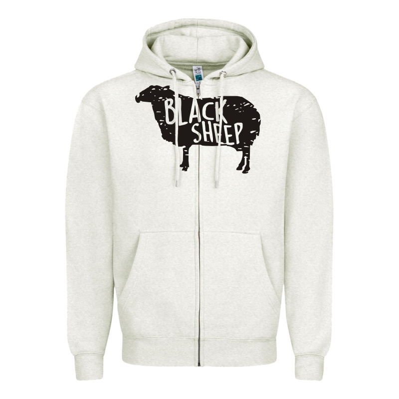 Black Sheep Silhouette Zipper Hoodie by artisFamous | Teevron