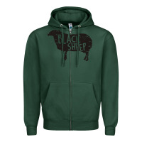 Sports Green black sheep silhouette Zipper Hoodie - artisFamous