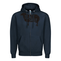 Navy black sheep silhouette Zipper Hoodie - artisFamous