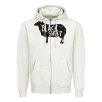 Black Sheep Silhouette Zipper Hoodie | Teevron