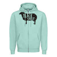 Seafoam black sheep silhouette Zipper Hoodie - artisFamous