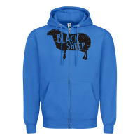 True Royal black sheep silhouette Zipper Hoodie - artisFamous