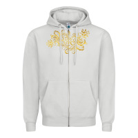 Dove Grey Gold2 Zipper Hoodie - artisFamous