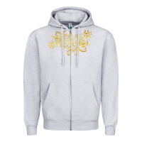 Heather Grey Gold2 Zipper Hoodie - artisFamous