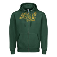 Sports Green Gold2 Zipper Hoodie - artisFamous