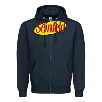 Navy new seinfeld Zipper Hoodie - artisFamous