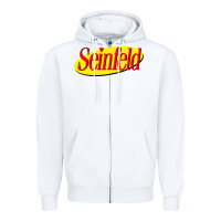 White new seinfeld Zipper Hoodie - artisFamous