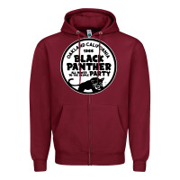 Burgundy oakland california 1966 black panther party Zipper Hoodie - artisFamous